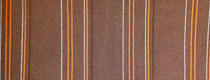 tissu marron à lignes très fines blanches et orange