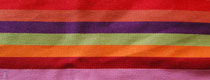 tissu ocre à rayures multicolores